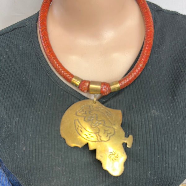 Leather Medallion Necklace 10