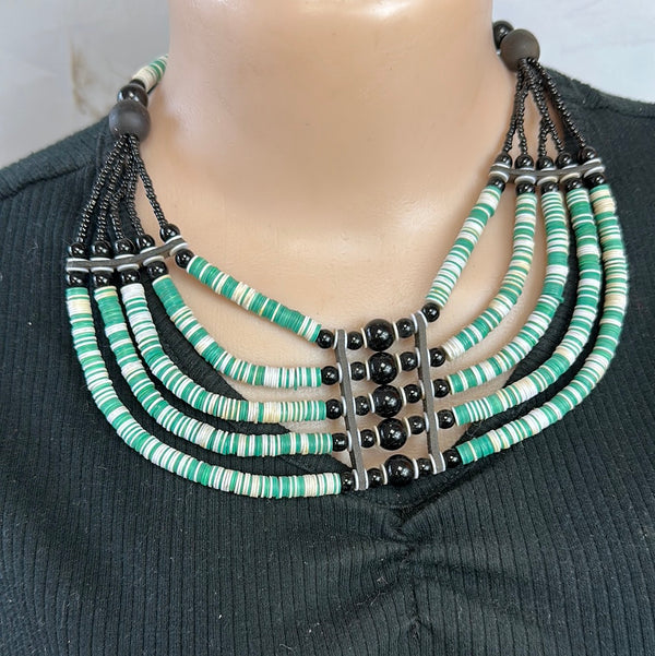 Akua Beaded Necklace (teal)