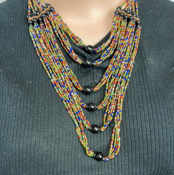 Queen Six layer Beaded Necklace 2(multicolor)