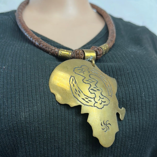 Leather Medallion Necklace 9