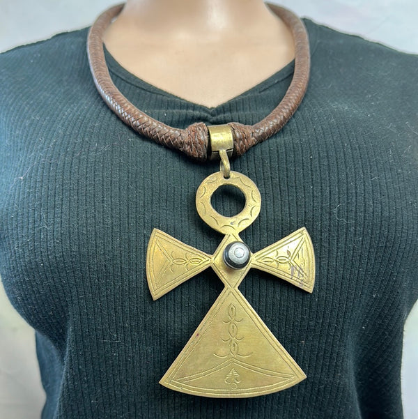 Leather Medallion Necklace 3