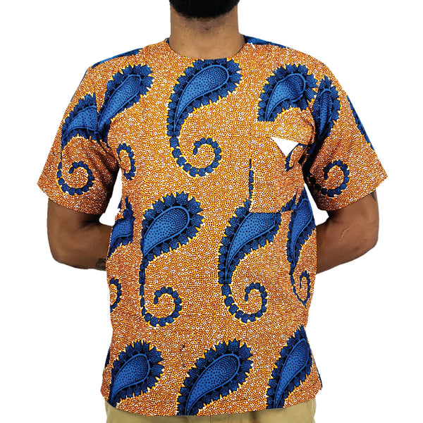 MEN'S AFRICAN PRINT SHORT SLEEVE TRADITIONAL SHIRT (ODOPA)