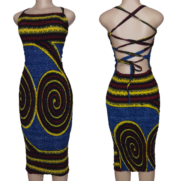 Imani Backless Mini Dress (Abundance)