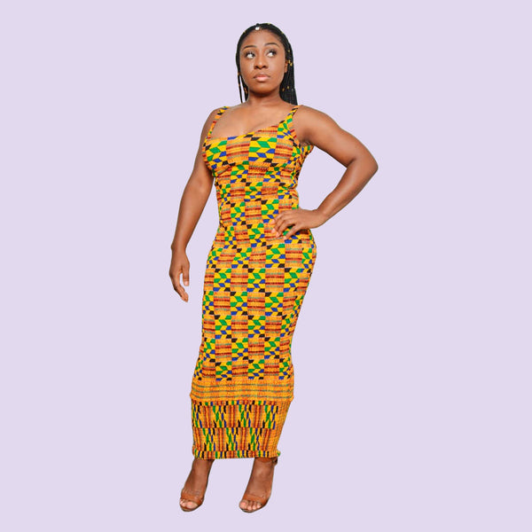 Imani Backless Maxi Dress (Good Vibes Only)